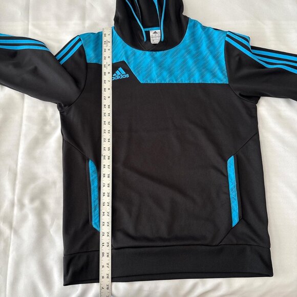 Adidas Light Blue and Black Lightweight Hoodie. In Perfect Condition. Size L. - Picture 6 of 6